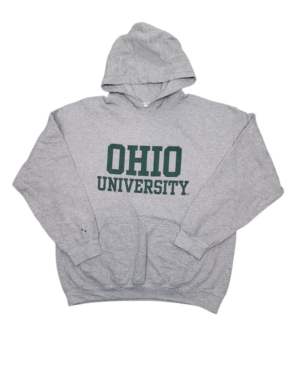 Y2K Ohio State University Grey & Green Sweatshirt Top Size: Large